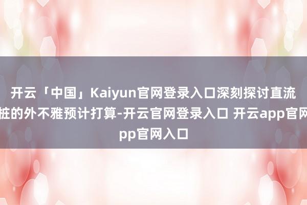 开云「中国」Kaiyun官网登录入口深刻探讨直流充电桩的外不雅预计打算-开云官网登录入口 开云app官网入口