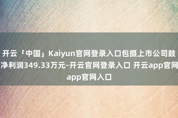 开云「中国」Kaiyun官网登录入口包摄上市公司鼓励的净利润349.33万元-开云官网登录入口 开云app官网入口