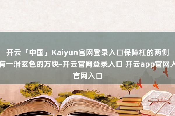 开云「中国」Kaiyun官网登录入口保障杠的两侧还有一滑玄色的方块-开云官网登录入口 开云app官网入口