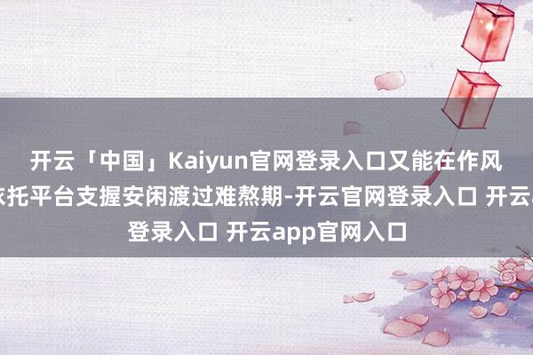 开云「中国」Kaiyun官网登录入口又能在作风适配度低时依托平台支握安闲渡过难熬期-开云官网登录入口 开云app官网入口