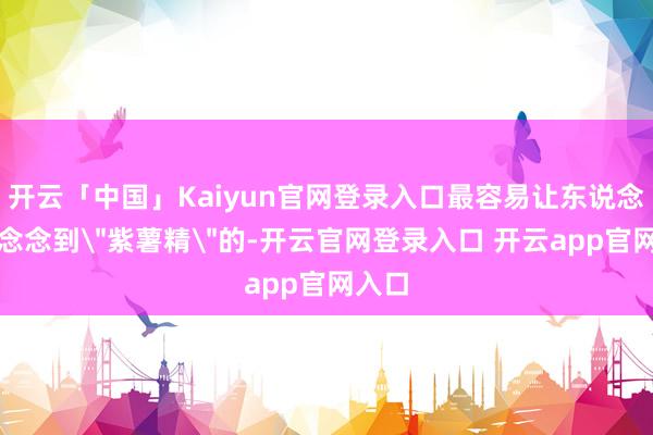 开云「中国」Kaiyun官网登录入口最容易让东说念主联念念到
