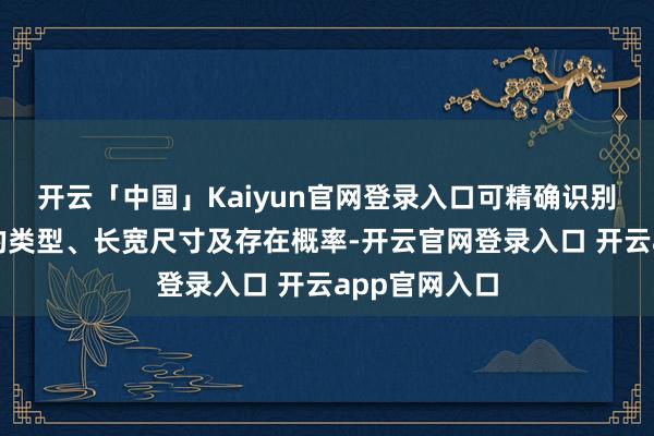 开云「中国」Kaiyun官网登录入口可精确识别前列目的物的类型、长宽尺寸及存在概率-开云官网登录入口 开云app官网入口