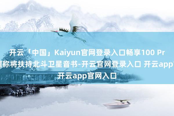开云「中国」Kaiyun官网登录入口畅享100 Pro Max据称将扶持北斗卫星音书-开云官网登录入口 开云app官网入口